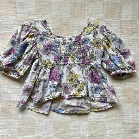 Linen floral top