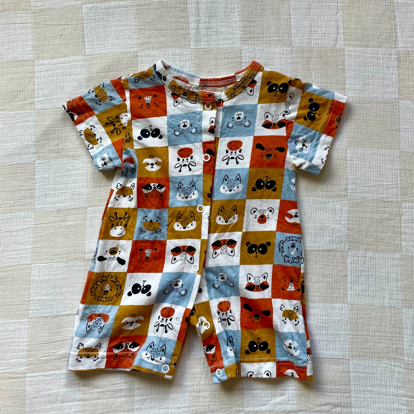 Checked Romper